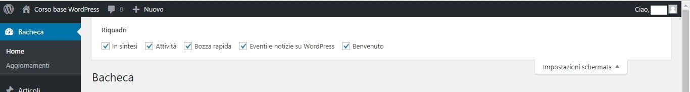 Come configurare le visualizzazioni nella bacheca di WordPress